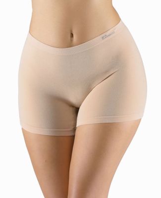 GINA dámské boxerky vyšší, kratší nohavička, bezešvé, klasické, jednobarevné Eco Bamboo 03018P - béžová L/XL