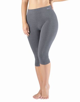 GINA dámské capri, bezešvé, klasické Eco Bamboo 95033P - černá S/M