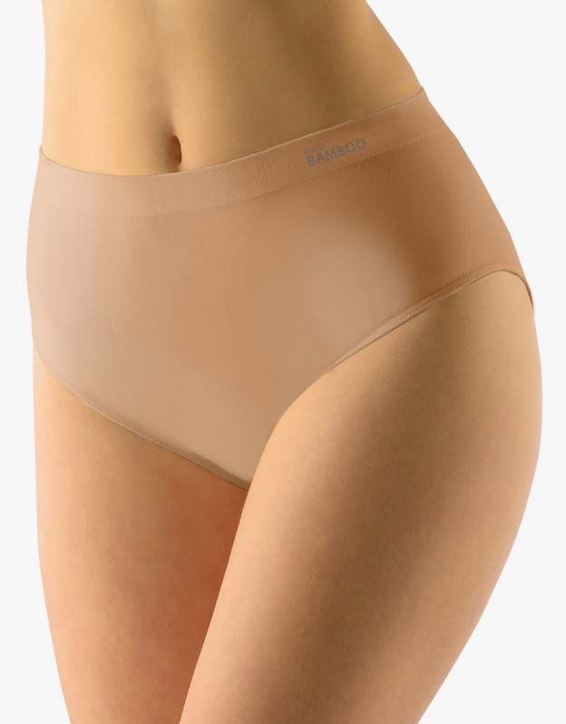 GINA dámské kalhotky klasické ve větších velikostech, větší velikosti, bezešvé, jednobarevné Eco Bamboo 01002P
