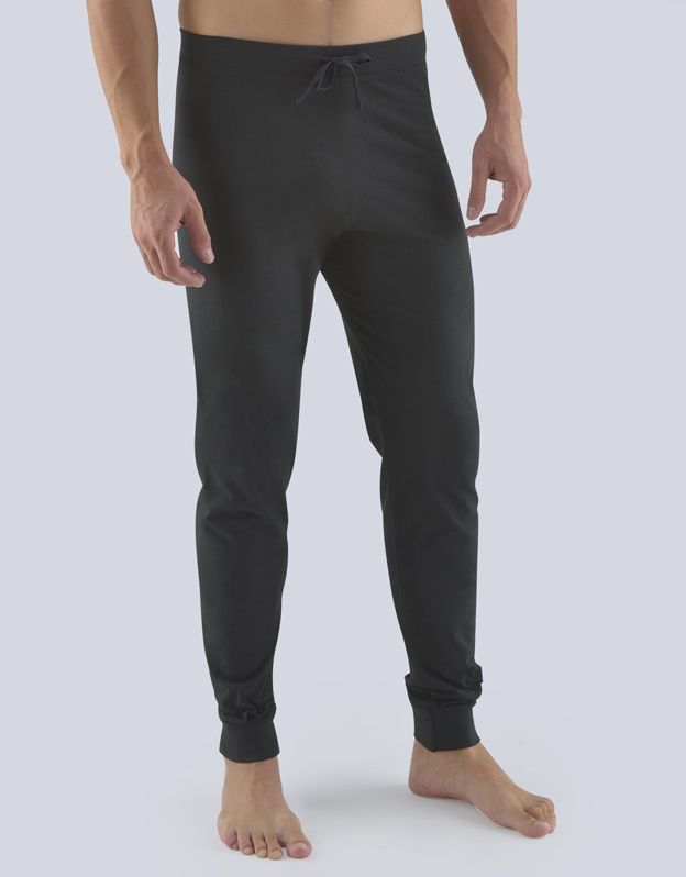 GINA pánské kalhoty dlouhé pyžamové pánské, šité, klasické, jednobarevné Pyžama 2023 79161P - tm. šedá XL