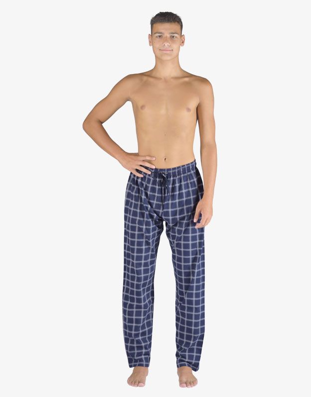 GINA pánské kalhoty dlouhé pyžamové pánské, šité, klasické, s potiskem Pyžama 2023 79163P - tm.popel sv. šedá XL