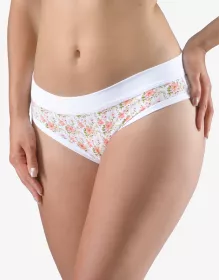 GINA dámské tanga francouzská, francouzské, šité, bokové, s potiskem Disco XVIII 14157P | bílá maracuja 42/44, černá maracuja 34/36, černá maracuja 38/40, černá maracuja 42/44