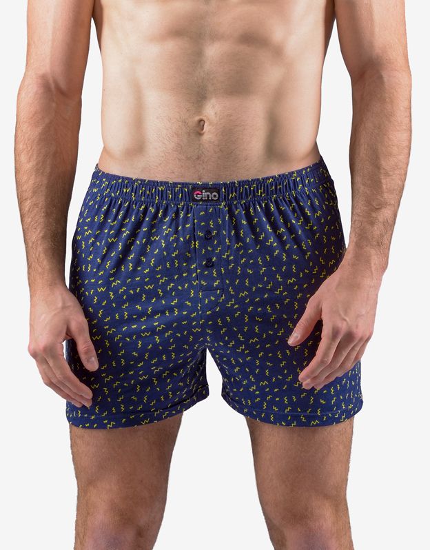 GINA pánské trenky volné, šité, s potiskem 75201P -