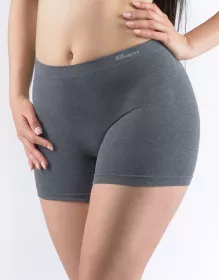 GINA dámské boxerky vyšší, kratší nohavička, bezešvé, klasické, jednobarevné Eco Bamboo 03018P