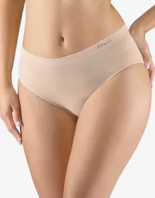 GINA dámské kalhotky klasické, širší bok, bezešvé, jednobarevné Eco Bamboo 00038P