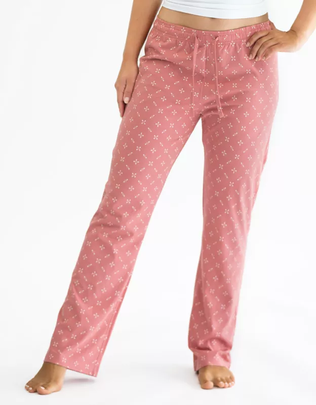 GINA dámské kalhoty dlouhé pyžamové dámské, šité, bokové, s potiskem Pyžama 2024 19165P -