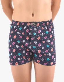 GINA dětské trenky volné chlapecké, šité, s potiskem  65015P | tm.popel muškátová 152/158, tm.popel muškátová 164/170