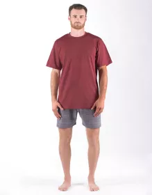 GINA pánské pyžamo krátké pánské, šité, s potiskem Pyžama 2024 79168P | atlantic šedá L, atlantic šedá M, atlantic šedá XL, atlantic šedá XXXL, atlantic šedá XXXXL, brandy tm. šedá L, brandy tm. šedá M, brandy tm. šedá XL, brandy tm. šedá XXXL, brandy tm. šedá XXXXL