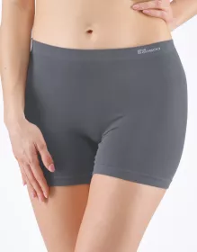 GINA dámské boxerky vyšší, kratší nohavička, bezešvé, klasické, jednobarevné Eco Bamboo 03018P