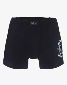 GINA dětské boxerky s delší nohavičkou chlapecké, delší nohavička, šité, s potiskem  64006P | černá bílá 152/158, černá bílá 164/170, lékořice bílá 152/158, lékořice bílá 164/170
