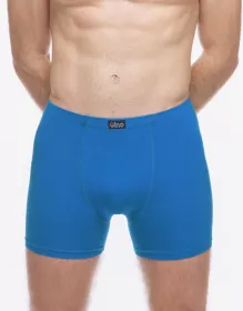 GINA pánské boxerky s delší nohavičkou, delší nohavička, šité, jednobarevné 74090P