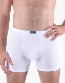 GINA pánské boxerky s delší nohavičkou, delší nohavička, šité, s potiskem Eco Bamboo 74163P