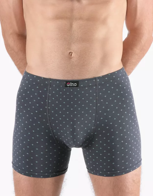 GINA pánské boxerky delší nohavička, šité, s potiskem 74172P