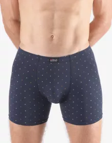 GINA pánské boxerky delší nohavička, šité, s potiskem  74173P | černá martini 50/52, černá martini 54/56, černá martini 58/60, černá martini 62/64, lékořice bronzová 54/56, lékořice bronzová 58/60, lékořice bronzová 62/64