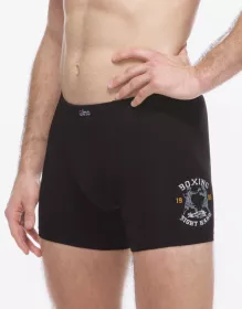 GINA pánské boxerky delší nohavička, šité, s potiskem 74177P