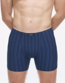 GINA pánské boxerky delší nohavička, šité  74183P | černá tm. šedá 50/52, černá tm. šedá 54/56, černá tm. šedá 58/60, lékořice sv. modrá 50/52, lékořice sv. modrá 54/56, lékořice sv. modrá 58/60
