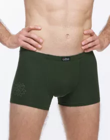 GINA pánské boxerky kratší nohavička, šité, s potiskem 73135P
