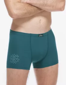 GINA pánské boxerky kratší nohavička, šité, s potiskem 73135P