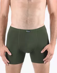GINA pánské boxerky s delší nohavičkou, delší nohavička, šité, jednobarevné Eco Bamboo 74159P