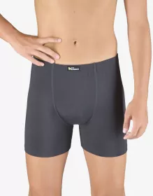 GINA pánské boxerky s delší nohavičkou, delší nohavička, šité, jednobarevné Eco Bamboo 74159P