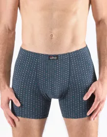 GINA pánské boxerky s delší nohavičkou, delší nohavička, šité, s potiskem 74170P