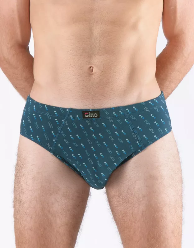 GINA pánské slipy nadměrné, šité, s potiskem 71129P -