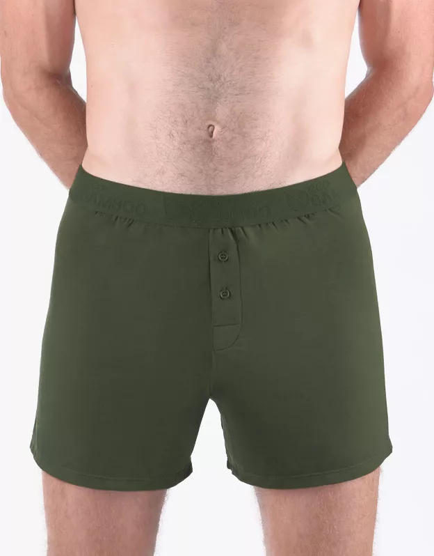 GINA pánské trenky volné, šité, jednobarevné Eco Bamboo 75195P