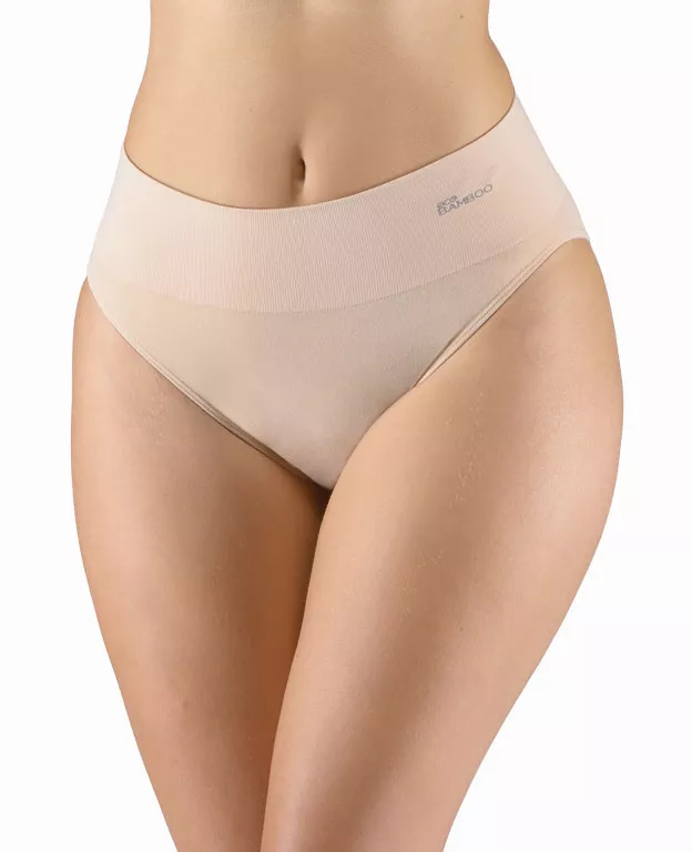 GINA dámské kalhotky klasické se širokým bokem, širší bok, bezešvé, jednobarevné Eco Bamboo 00039P