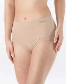 GINA dámské kalhotky klasické se zpevněným pasem, širší bok, bezešvé, jednobarevné Eco Bamboo 00052P