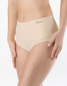 GINA dámské kalhotky klasické se zpevněným pasem, širší bok, bezešvé, jednobarevné Eco Bamboo 00052P