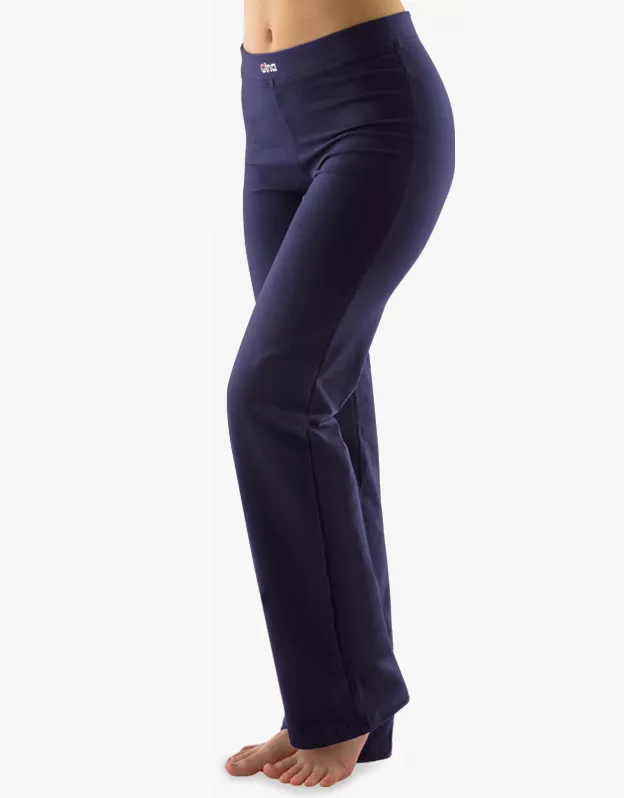 GINA dámské kalhoty dlouhé rovné základní délka, šité, klasické 96021P - lékořice XXL