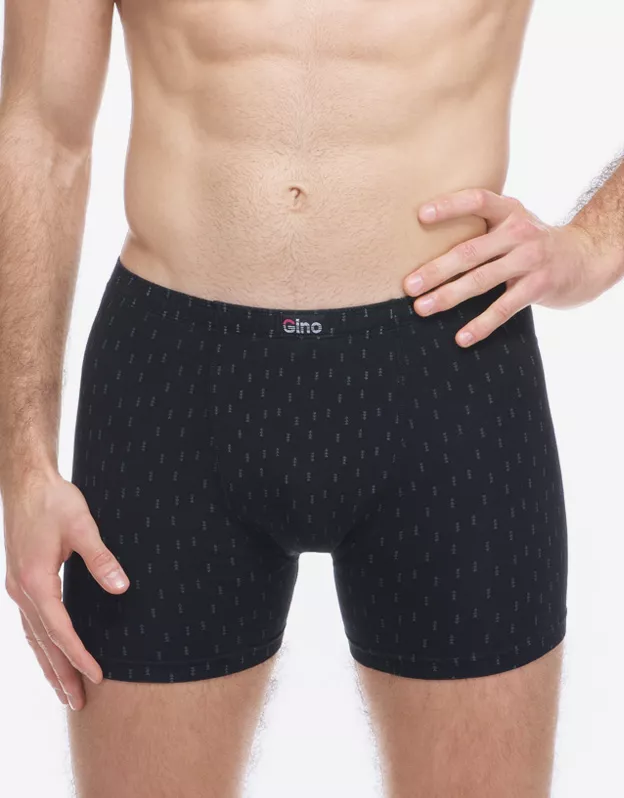 GINA pánské boxerky s delší nohavičkou nadměrné, šité, s potiskem 74182P