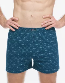 GINA pánské trenky volné, šité, s potiskem 75214P