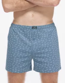 GINA pánské trenky volné, šité, s potiskem 75215P