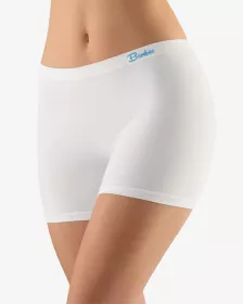 GINA dámské boxerky vyšší, kratší nohavička, bezešvé, klasické, jednobarevné Natural Bamboo 03015P