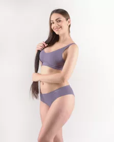 GINA dámské kalhotky francouzské, bezešvé, bokové, jednobarevné Eco Bamboo 04027P - béžová L/XL EcoBamboo