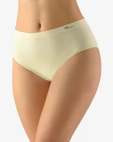 GINA dámské kalhotky klasické ve větších velikostech, větší velikosti, bezešvé, jednobarevné Bamboo Soft 01003P