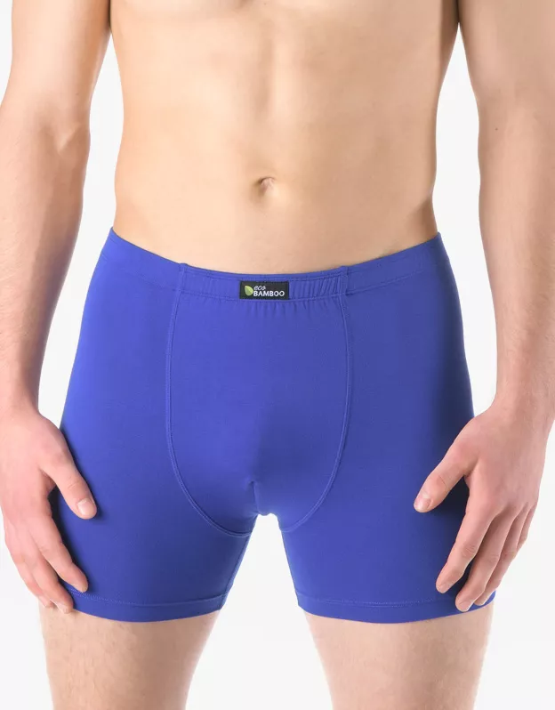 GINA pánské boxerky s delší nohavičkou, delší nohavička, šité, jednobarevné Eco Bamboo 74159P