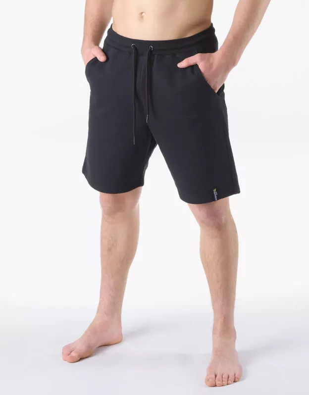 GINA pánské kraťasy pánské, krátké, šité, klasické, jednobarevné ECO Bamboo Sport 93018P - černá M