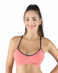 GINA dámské podprsenka sportovní s vycpávkami, bez kostice, bezešvé, jednobarevné Eco Bamboo 07020P EcoBamboo