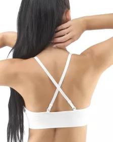 GINA dámské podprsenka sportovní s vycpávkami, bez kostice, bezešvé, jednobarevné Eco Bamboo 07021P EcoBamboo