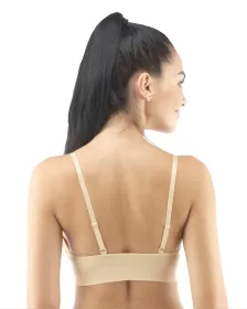 GINA dámské podprsenka sportovní s vycpávkami, bez kostice, bezešvé, jednobarevné Eco Bamboo 07021P EcoBamboo