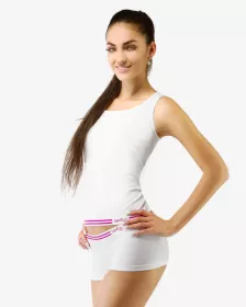 GINA dámské tílko, širší ramínka, bezešvé Bamboo Cotton 08020P - peprmint tm.popel L/XL