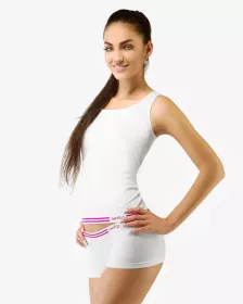 GINA dámské tílko, širší ramínka, bezešvé Bamboo Cotton 08020P - peprmint tm.popel L/XL