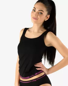 GINA dámské tílko, širší ramínka, bezešvé Bamboo Cotton 08020P - peprmint tm.popel L/XL