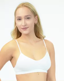 GINA dámské top podprsenkový s úzkými ramínky, úzká ramínka, bezešvé, jednobarevné MicroBavlna 07001P