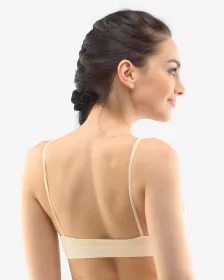 GINA dámské top podprsenkový s úzkými ramínky, úzká ramínka, bezešvé, jednobarevné Eco Bamboo 07015P EcoBamboo