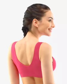 GINA dámské top podprsenkový se širokými ramínky, bez kostice, bezešvé, jednobarevné Bamboo PureLine 07011P