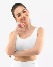 GINA dámské top podprsenkový se širokými ramínky, bez kostice, bezešvé, jednobarevné Bamboo PureLine 07011P