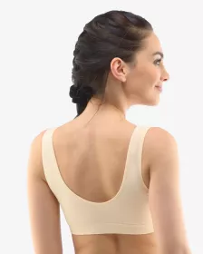 GINA dámské top podprsenkový se širokými ramínky, bez kostice, bezešvé, jednobarevné Bamboo PureLine 07011P